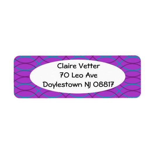 Paarse golven etiket (Voorkant)