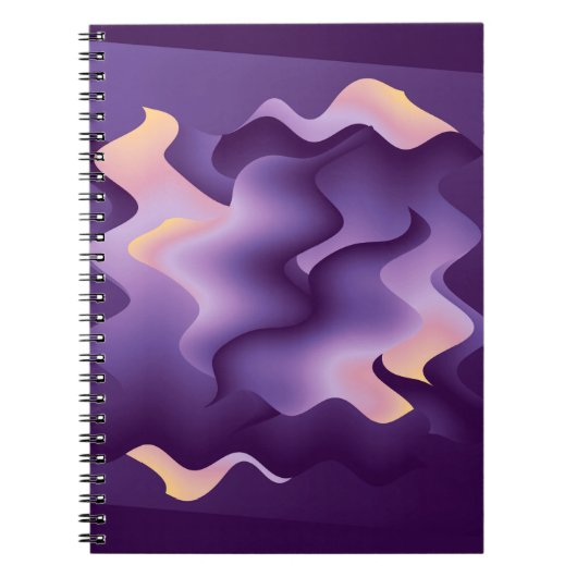 Paarse golven notitieboek (Voorkant)