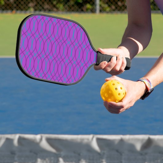 Paarse golven pickleball paddle (Insitu)