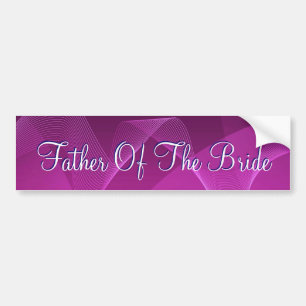 Paarse golven vader van de bride bumpersticker