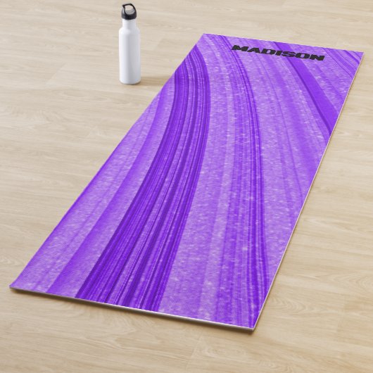 Paarse golvende glitter yogamat (In situ)