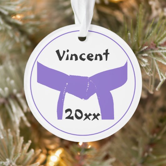 Paarse gordel voor krijgskunst ornament (Boom)