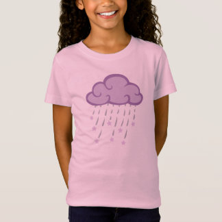 Paarse gordels leggen wolk vast met dalende sterre t-shirt