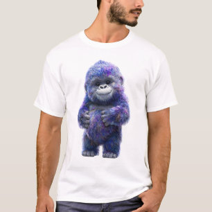 Paarse Gorilla Primaat Mannen van het Kosmos T-shirt