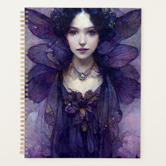 Paarse Gothic Fairy Fantasy Art Planner (Voorkant)