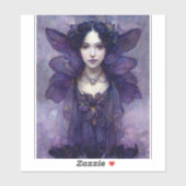 Paarse Gothic Fairy Fantasy Art Sticker (Vel)