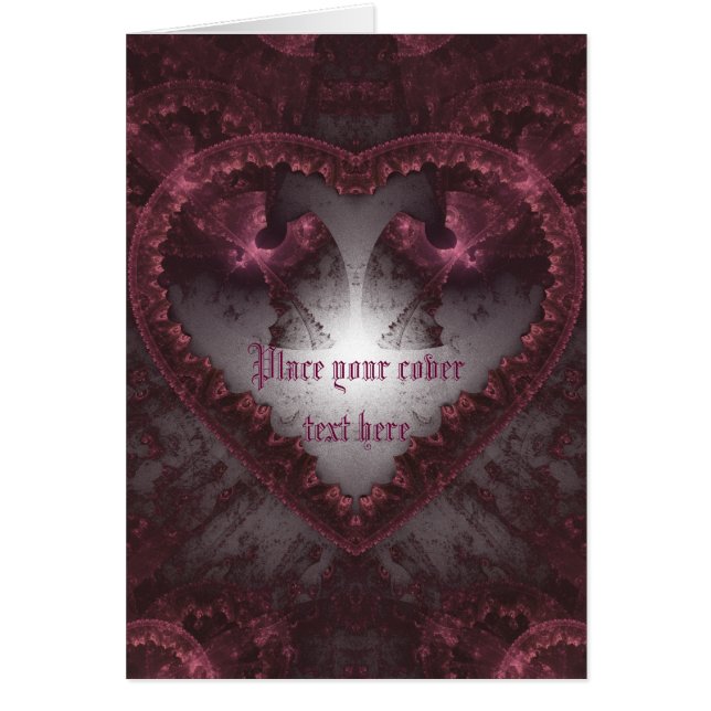 Paarse Gothic Heart 001 (Voorkant)