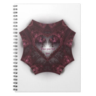 Paarse Gothic Heart 001 Notitieboek