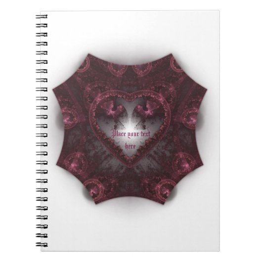 Paarse Gothic Heart 001 Notitieboek (Voorkant)