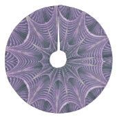 Paarse Gothic Spiderweb Halloween Fleece Kerstboom Rok (Voorkant)