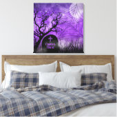 Paarse Gothic Web Custom Wrapped Canvas Afdruk (Insitu (Slaapkamer))