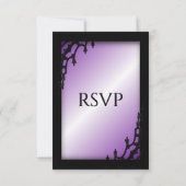 Paarse gothische RSVP met menukeuze (Achterkant)