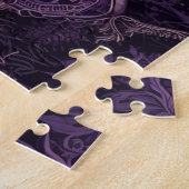 Paarse Gotische Donkere Academie Legpuzzel (Zijkant)