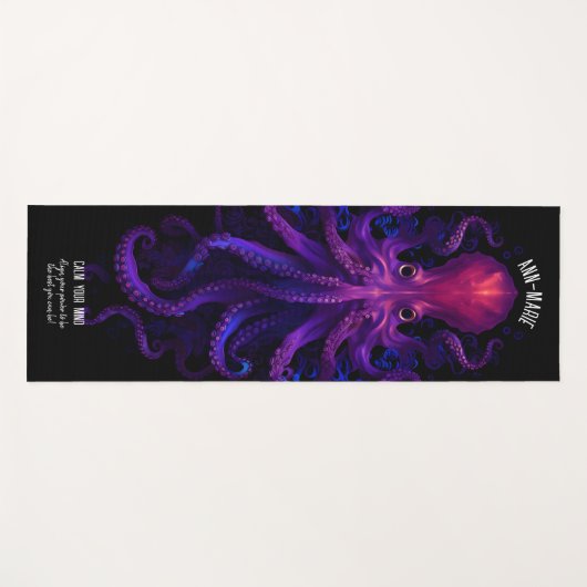 Paarse Gotische Tentakels Zee Kraken Octopus Yogamat (Voorkant (horizontaal))
