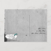 Paarse Gotische Uil Posh RSVP Briefkaart (Achterkant)