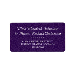 Paarse Gotische Victoriaans Bruiloft Adresetikette Etiket