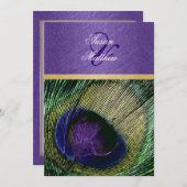 Paarse goudbruinkoolbruidebruinbruin kaart (Voorkant / Achterkant)