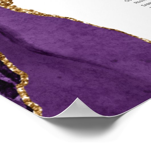 Paarse goudbruinzittenden poster (Hoek)