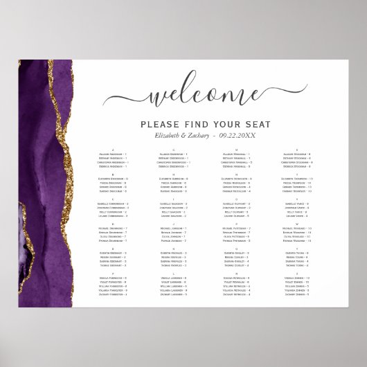 Paarse goudbruinzittenden poster (Voorkant)