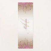 paarse gouddruppelglitter yogamat (Voorkant)
