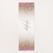 paarse gouddruppelglitter yogamat (Achterkant)