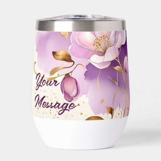 Paarse gouden bloemen (Voorkant)