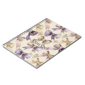 Paarse gouden bogen notitieboek (Linkerzijde)