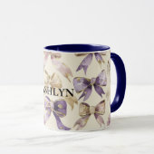 Paarse gouden bogen Verjaardag Mok (Voorkant rechts)