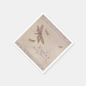 Paarse & Gouden Dragonflies Dragonfly Custom Party Servetten (Hoek)