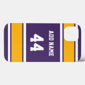 Paarse gouden en witte sportband Case-Mate iPhone case (Achterkant (horizontaal))