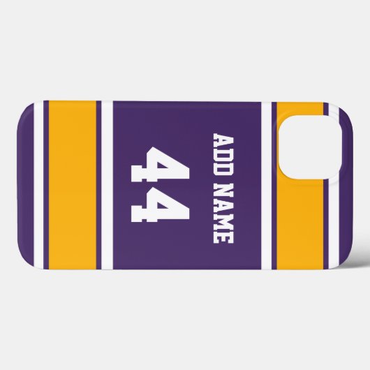 Paarse gouden en witte sportband Case-Mate iPhone case (Achterkant (horizontaal))