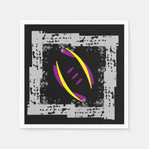 Paarse/gouden gele/zwarte luiers servetten