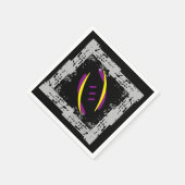 Paarse/gouden gele/zwarte luiers servetten (Hoek)