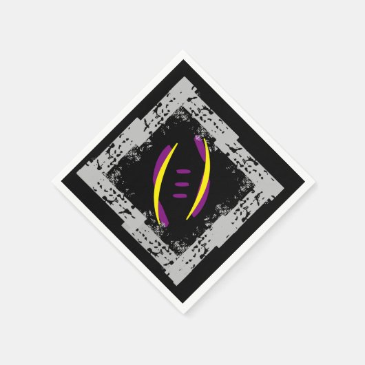 Paarse/gouden gele/zwarte luiers servetten (Hoek)