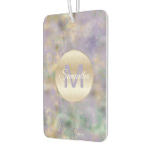 Paarse gouden glam Blauwgroen Abstract monogram Luchtverfrisser (Links)