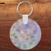 Paarse gouden glam Blauwgroen Abstract monogram Sleutelhanger (Achterkant)