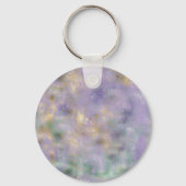 Paarse gouden glam Blauwgroen Abstract monogram Sleutelhanger (Achterkant)