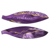 Paarse Gouden Glitter Basketbal met Aangepaste Naa (Panelen)