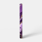 Paarse Gouden Glitter Gift Jouw naam gepersonalise Samsung Galaxy Hoesje (Linkerkant)
