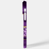 Paarse gouden glitter marmeren aangepaste naam iPh Case-Mate iPhone Case (Achterkant / Links)