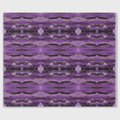 Paarse gouden glitter marmeren cadeaupapier (Vlak)
