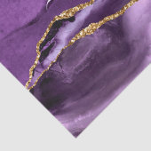 Paarse gouden glitter marmeren Jouw naam tissuepap Tissuepapier (Detail)