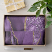 Paarse gouden glitter marmeren Jouw naam tissuepap Tissuepapier (Geschenk)