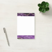 Paarse Gouden Glitter Post-it® notes en aangepaste (Kantoor)