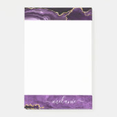 Paarse Gouden Glitter Post-it® notes en aangepaste (Voorkant)