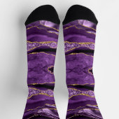 Paarse Gouden Glitter Sokken (Top)