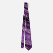 Paarse Gouden Glitter Sparkly Stropdas (Achterkant)