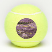 Paarse Gouden Glitter Tennisballen met aangepaste (Achterkant)