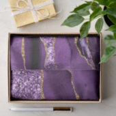 Paarse Gouden Glitter Weefselpapier met Aangepaste Tissuepapier (Geschenk)