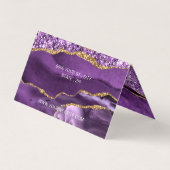 Paarse gouden haar schoonheid visitekaartje templa (Achterkant)